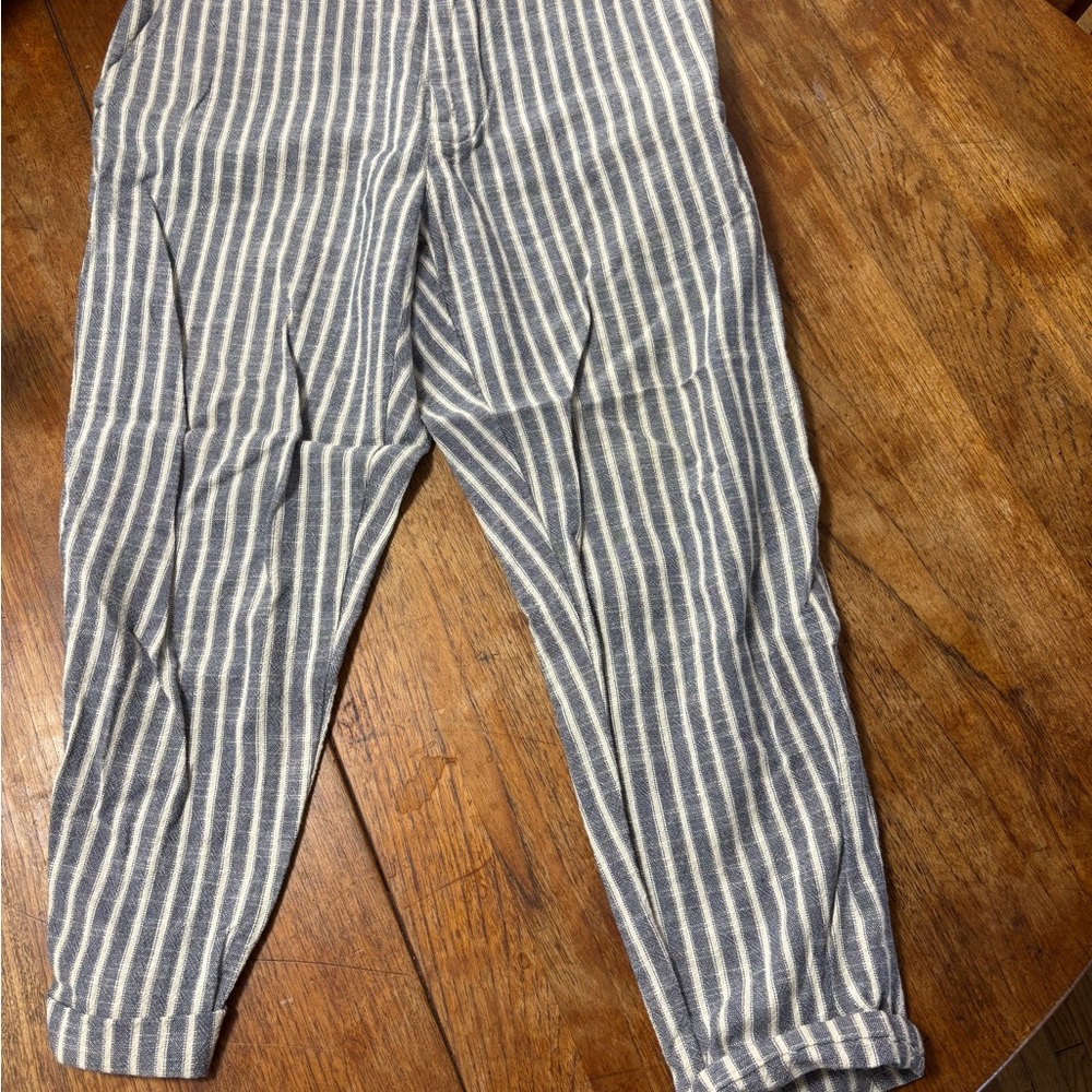 Zara Gray Striped Dress Pants
